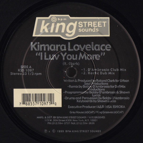 Kimara Lovelace : I Luv You More (12")