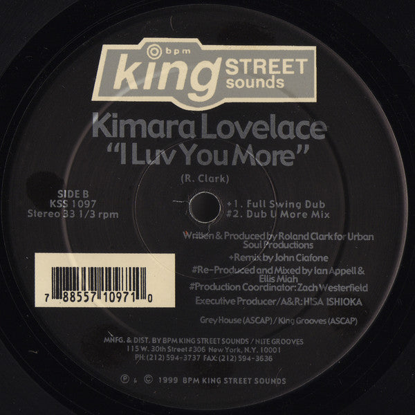 Kimara Lovelace : I Luv You More (12")