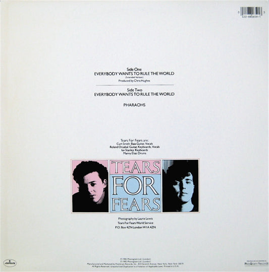 Tears For Fears : Everybody Wants To Rule The World (12", Single, Hau)