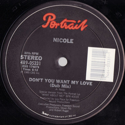 Nicole* : Don't You Want My Love (12")