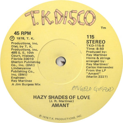 Amant : If There's Love / Hazy Shades Of Love (12")
