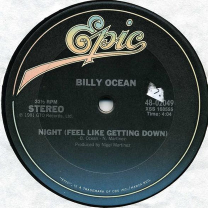 Billy Ocean : Stay The Night / Night (Feel Like Getting Down) (12")