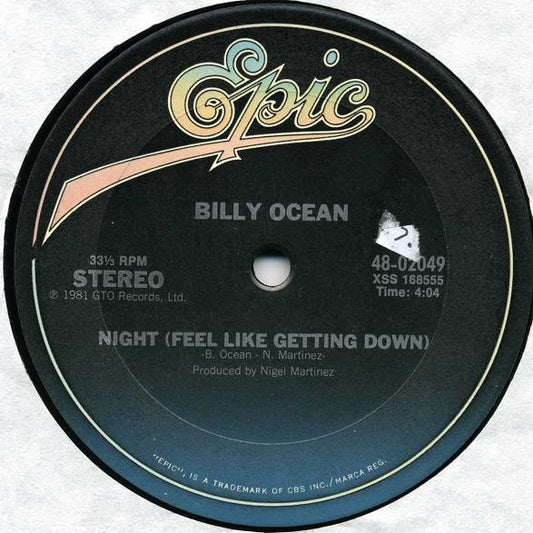 Billy Ocean : Stay The Night / Night (Feel Like Getting Down) (12")