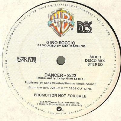 Gino Soccio : Dancer (12", Promo)