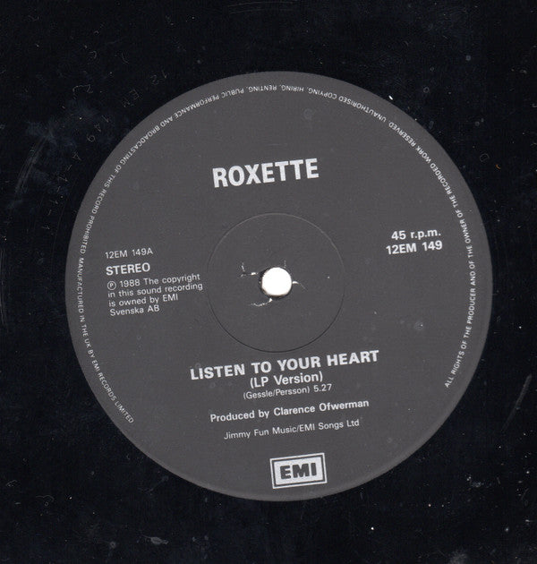 Roxette : Listen To Your Heart / Dangerous (12")