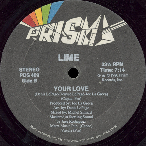 Lime (2) : Your Love (12", Single)