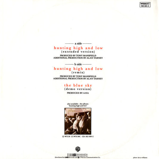 a-ha : Hunting High And Low (12")