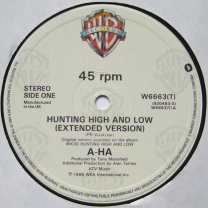 a-ha : Hunting High And Low (12")