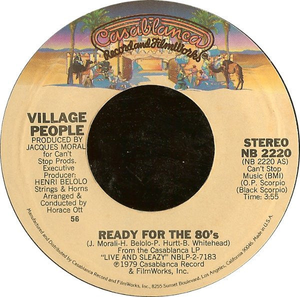 Village People : Ready For The 80's  (7", Single, Styrene, Pit)