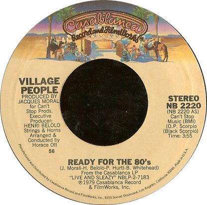 Village People : Ready For The 80's  (7", Single, Styrene, Pit)