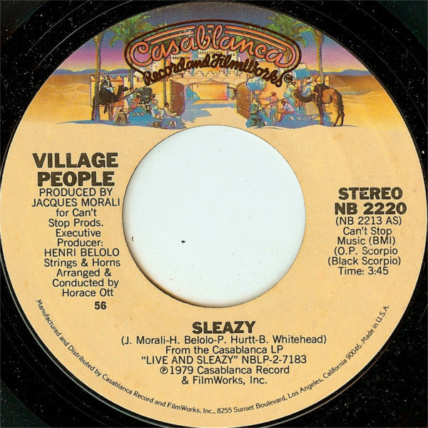 Village People : Ready For The 80's  (7", Single, Styrene, Pit)