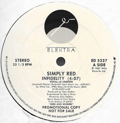Simply Red : Infidelity (12", Single, Promo)