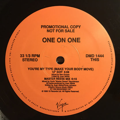 One On One : You're My Type (Make Your Body Move) (Juan Atkins Mix) (12", Promo)