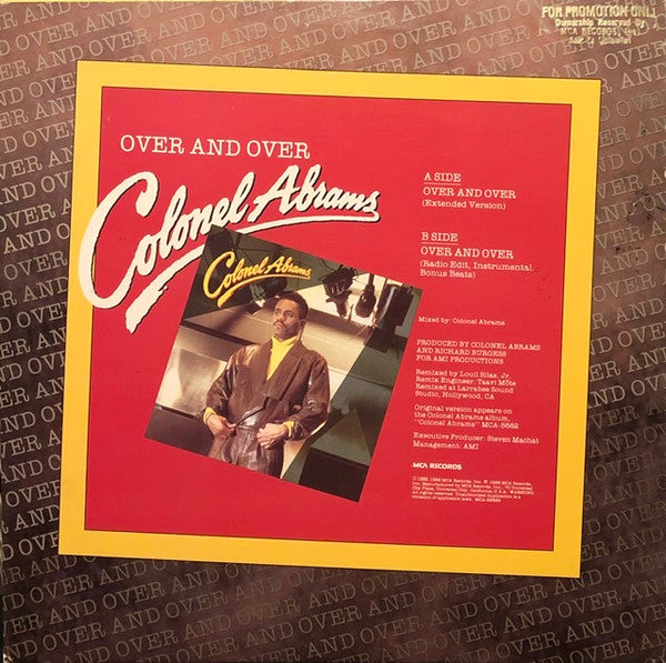 Colonel Abrams : Over And Over (12" Version) (12",  Gl)
