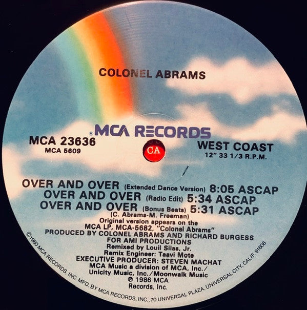 Colonel Abrams : Over And Over (12" Version) (12",  Gl)