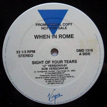 When In Rome : Sight Of Your Tears (12", Promo)