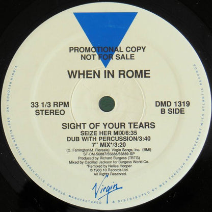 When In Rome : Sight Of Your Tears (12", Promo)