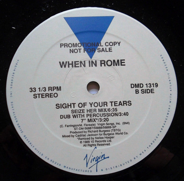 When In Rome : Sight Of Your Tears (12", Promo)