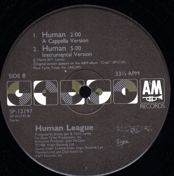 The Human League : Human (12", Single, No )