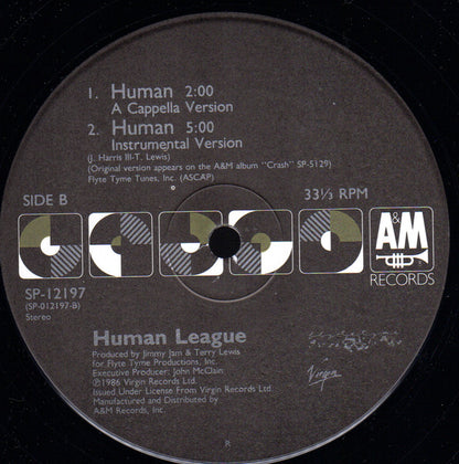 The Human League : Human (12", Single, No )