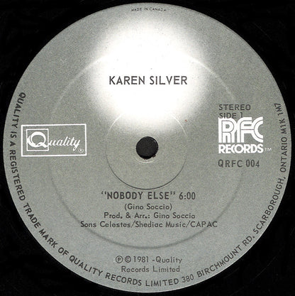 Karen Silver : Nobody Else (12")
