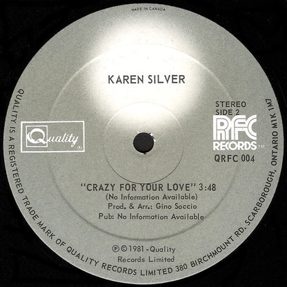 Karen Silver : Nobody Else (12")