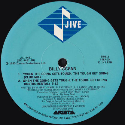 Billy Ocean : When The Going Gets Tough, The Tough Get Going (12",33 ⅓ RPM)