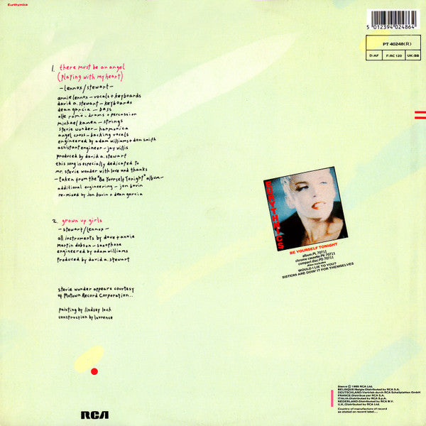 Eurythmics : There Must Be An Angel (Playing With My Heart) (Special Dance Mix !) (12", Single)
