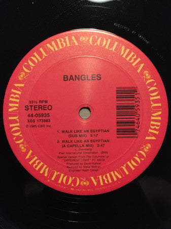 Bangles : Walk Like An Egyptian (12", Single)