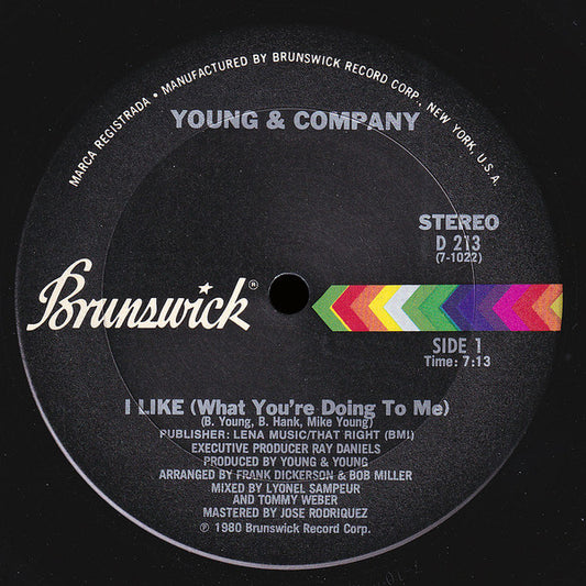 Young & Company : I Like (What You're Doing To Me) (12")