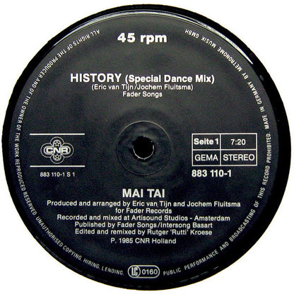 Mai Tai : History (Special Dance Mix) (12", Maxi)