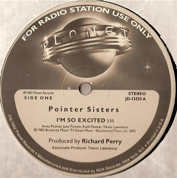 Pointer Sisters : I'm So Excited (12", S/Sided, Promo)