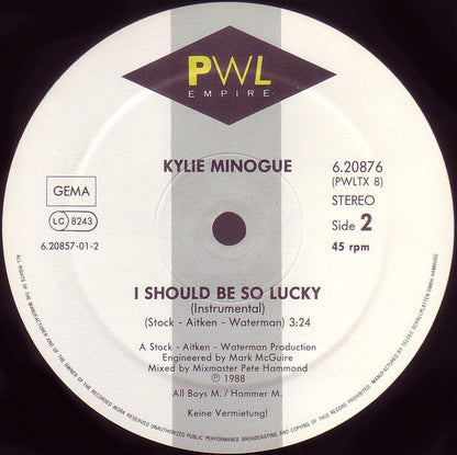Kylie Minogue : I Should Be So Lucky (The Bicentennial 200 Remix) (12", Maxi)