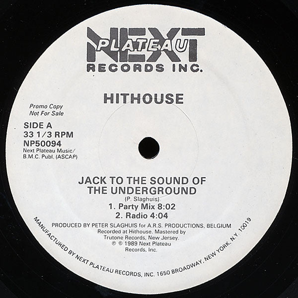 Hithouse : Jack To The Sound Of The Underground (12", Promo)