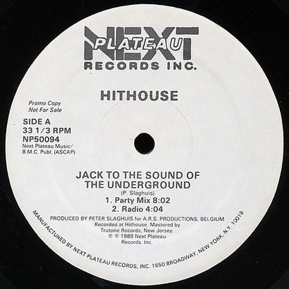 Hithouse : Jack To The Sound Of The Underground (12", Promo)