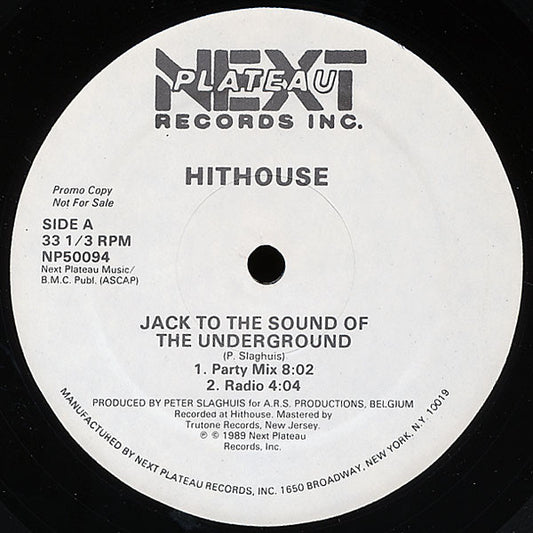 Hithouse : Jack To The Sound Of The Underground (12", Promo)