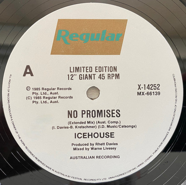 Icehouse : No Promises (12", Single)