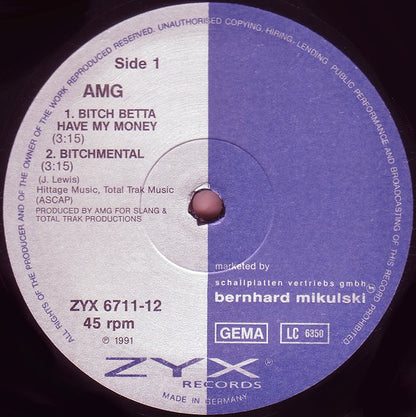 AMG : Bitch Betta Have My Money (12", Maxi)