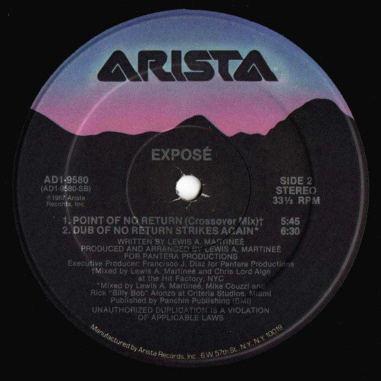 Exposé : Point Of No Return (All New Mixes!) (12")