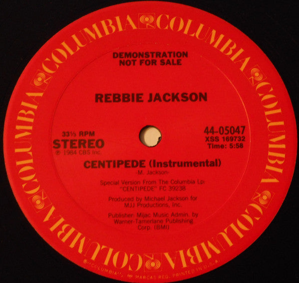 Rebbie Jackson : Centipede (12", Single, Promo)