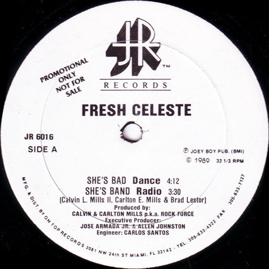 Fresh Celeste : She's Bad (12", Promo)