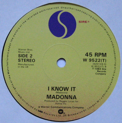 Madonna : Lucky Star (12", Single, RE)