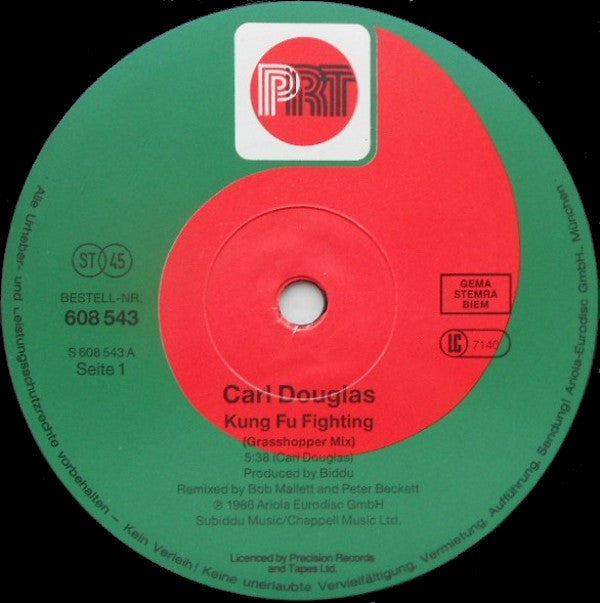 Carl Douglas : Kung Fu Fighting (Grasshopper Mix) (12", Maxi)