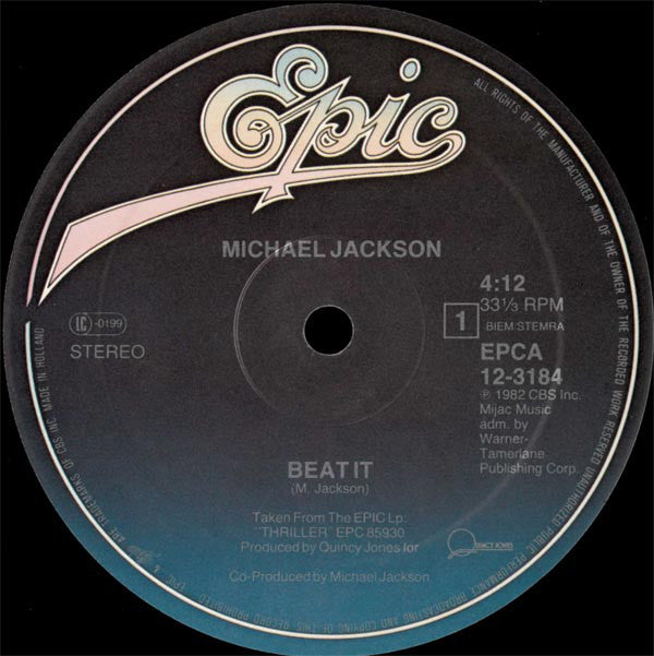 Michael Jackson : Beat It (12", Maxi)