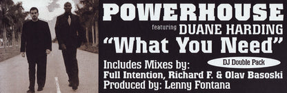 Powerhouse Featuring Duane Harden : What You Need (2x12")