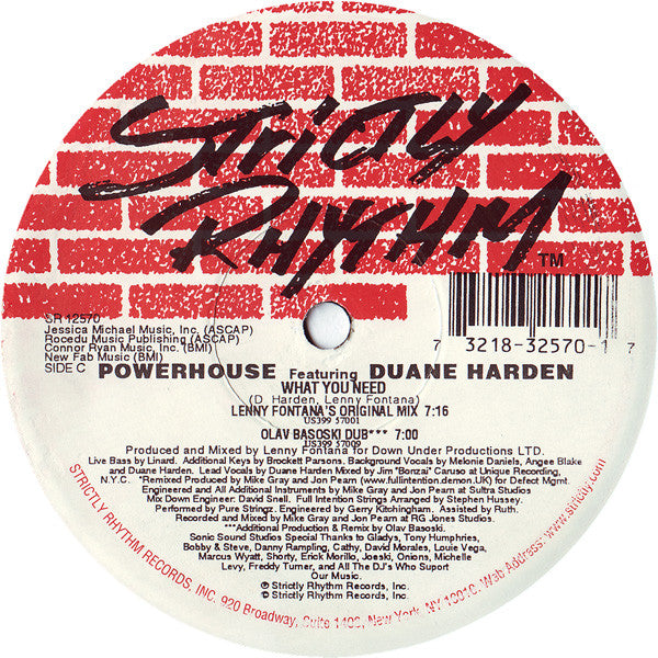 Powerhouse Featuring Duane Harden : What You Need (2x12")