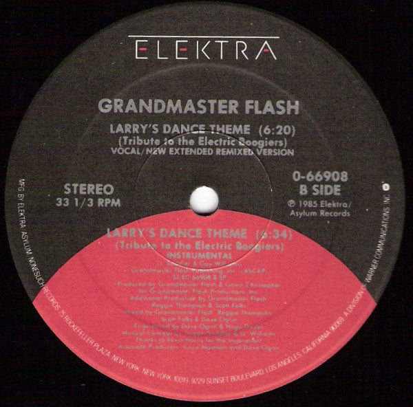 Grandmaster Flash : Girls Love The Way He Spins (12")