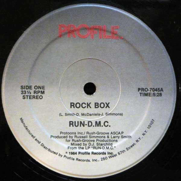 Run-D.M.C.* : Rock Box (12", Single)