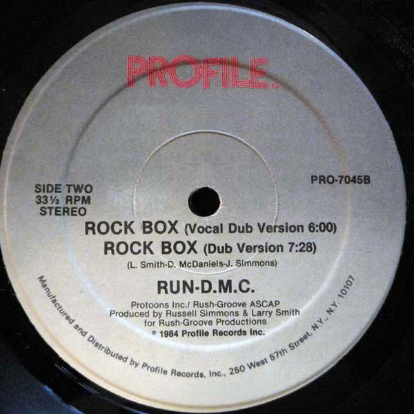 Run-D.M.C.* : Rock Box (12", Single)