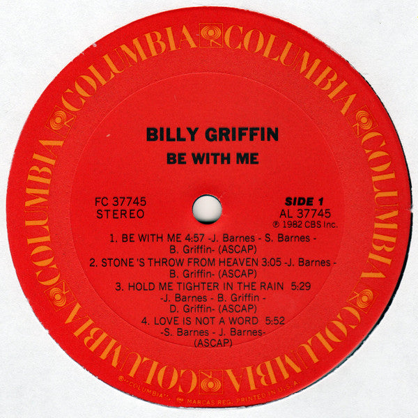 Billy Griffin : Be With Me (LP, Album)